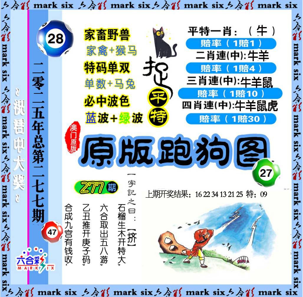 277期原版跑狗图[图]